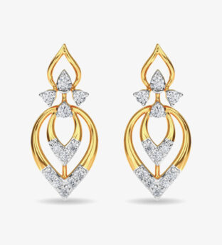 Beautiful Diamond Stud Eulla Earring Rose Gold